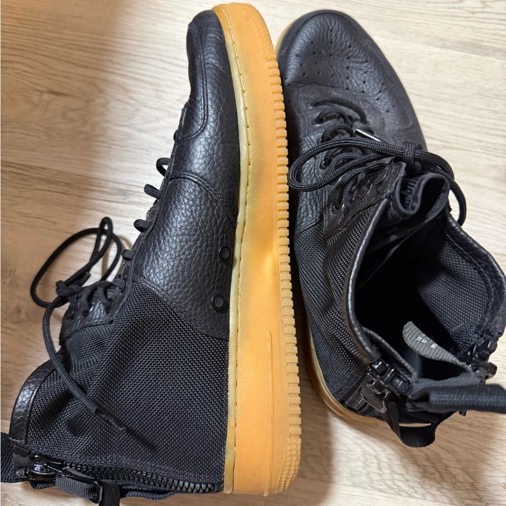 Nike SF Air Force 1 Mid Shoes Mens Sz 11.5 Black Gum Utility Sneakers 917753-003 - Picture 7 of 9